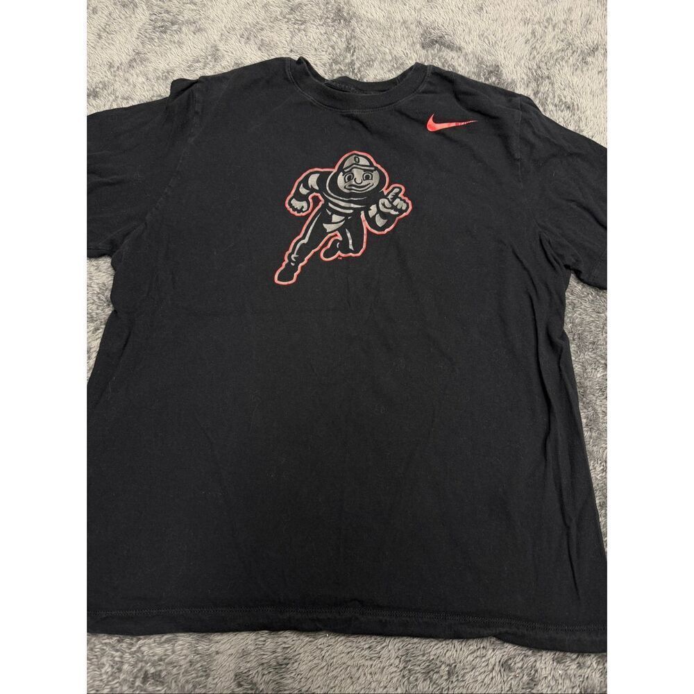 Nike Black Brutus Buckeye Ohio State T-Shirt, Men’s Large.